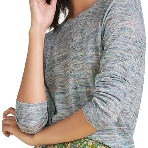 Veronica Beard Henderson Blue pullover space dye top sweater blue small